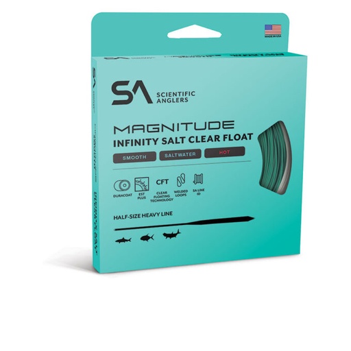 SCIENTIFIC ANGLERS - MAGNITUDE SMOOTH INFINITY SALT 12' CLEAR FLOAT TIP