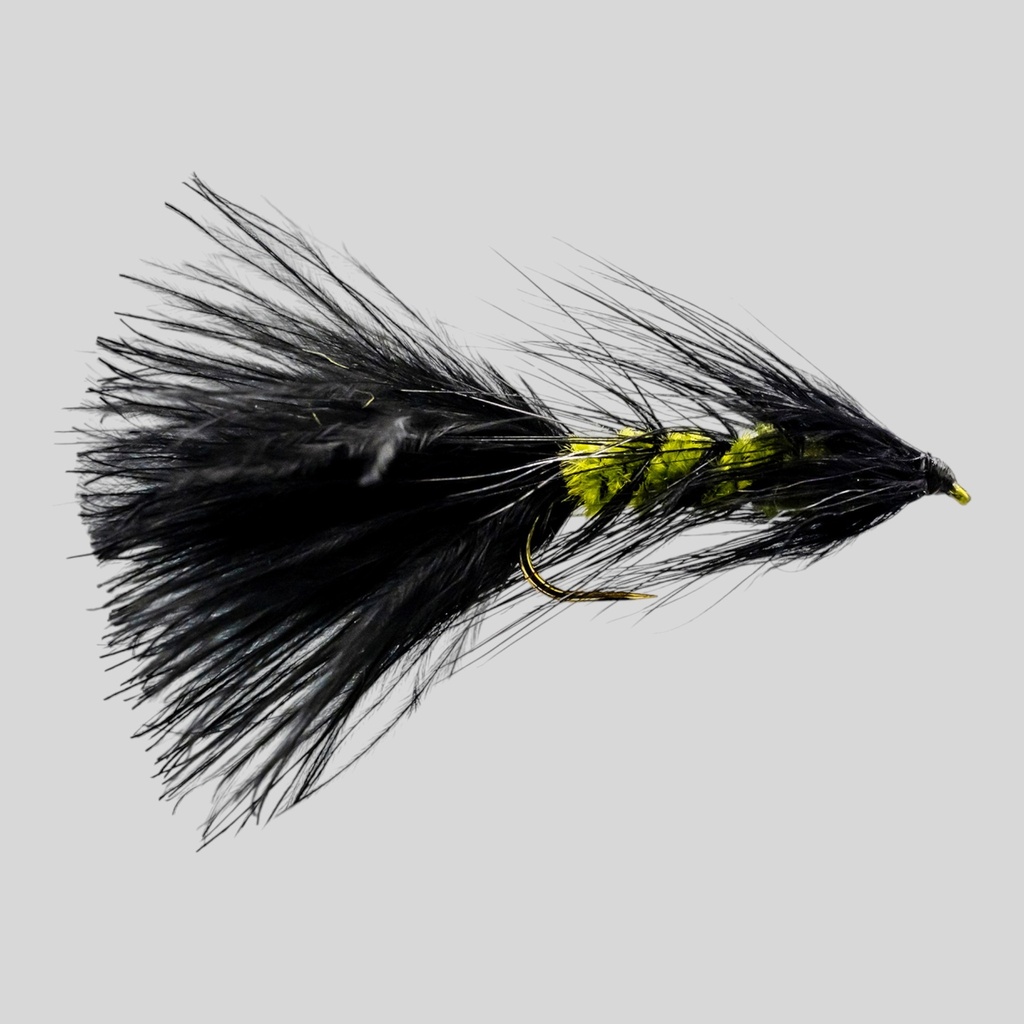 Dark Olive/Black Woolly Bugger (STREAMER)