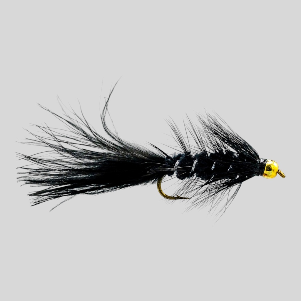 Black Bead Head Woolly Bugger (STREAMER)