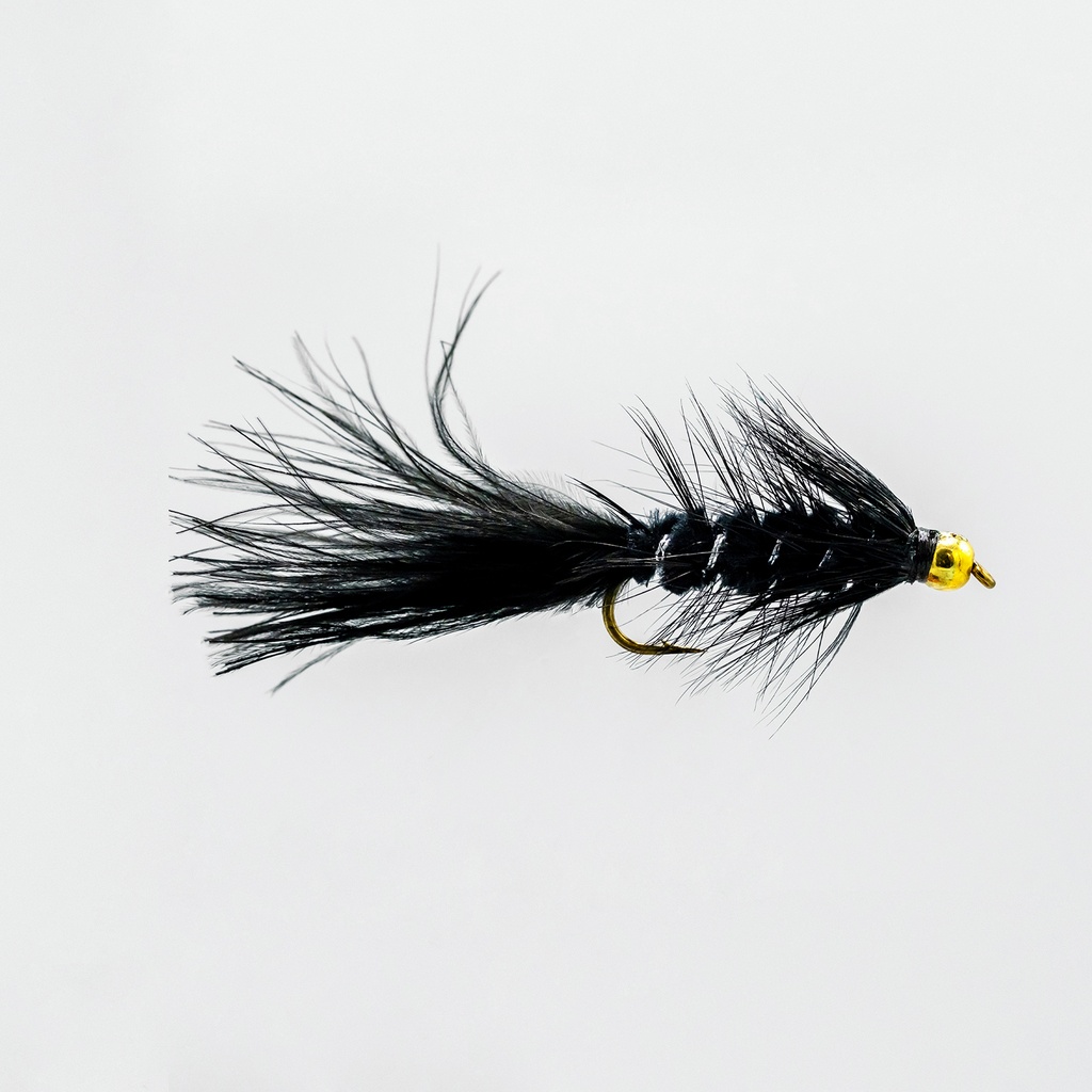 NEPTUNE FLIES - Black Bead Head Woolly Bugger