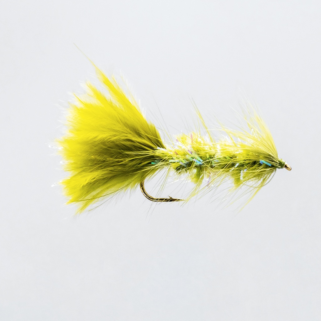 NEPTUNE FLIES - Olive Crystal Bugger
