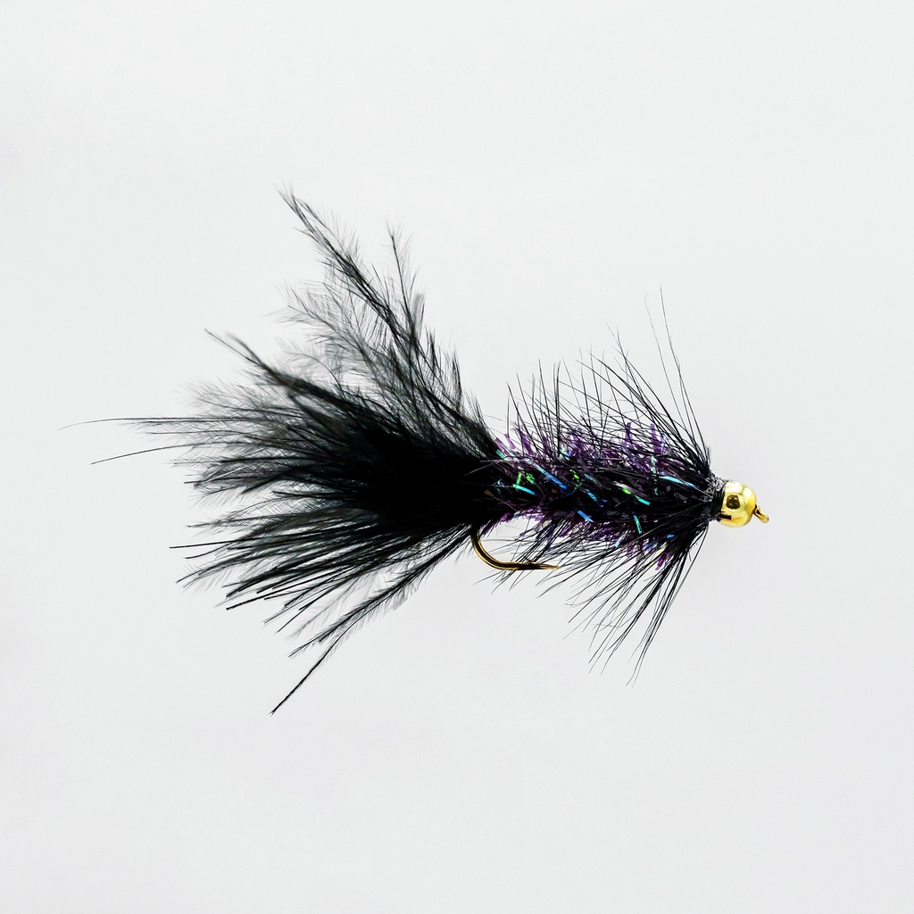 NEPTUNE FLIES - Bead Head Crystal Bugger Black