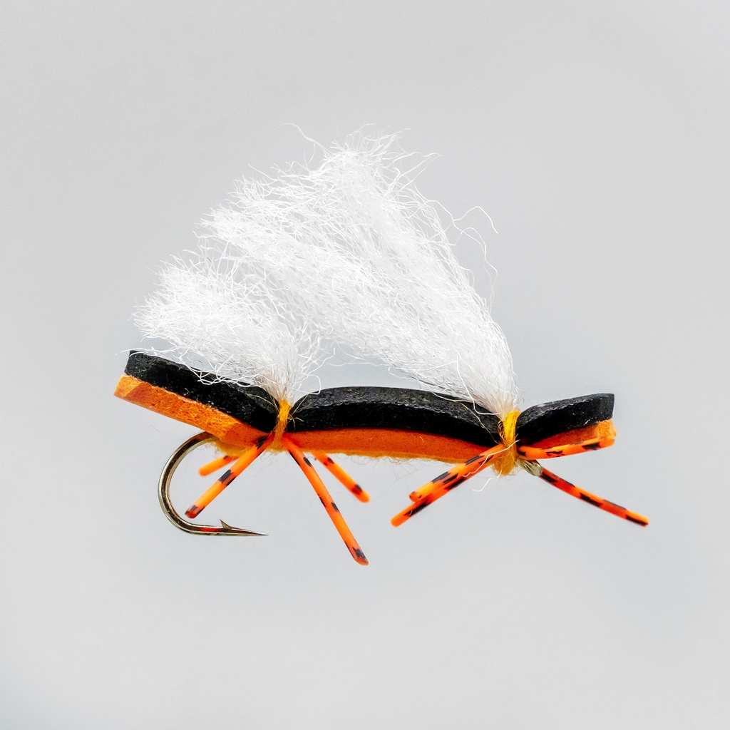 NEPTUNE FLIES - Chubby Tchernobyl Orange / White Wing