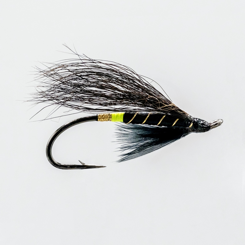 NEPTUNE FLIES - Black Bear Green Butt - SINGLE HOOK