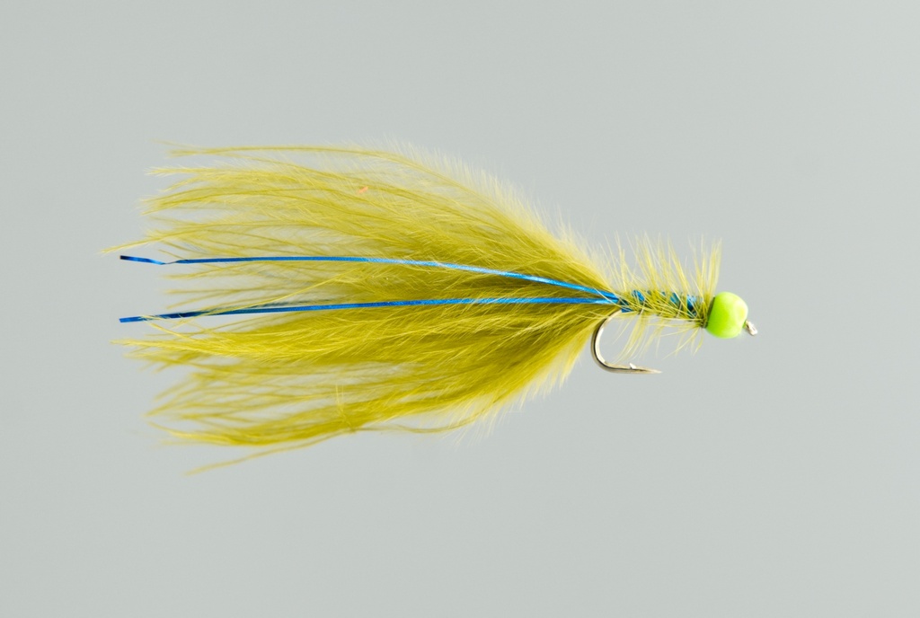 NEPTUNE FLIES - olive damsel Fl green bead