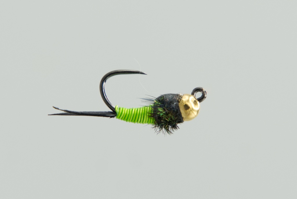 NEPTUNE FLIES - Jiggy Copper John - Chartreuse TB