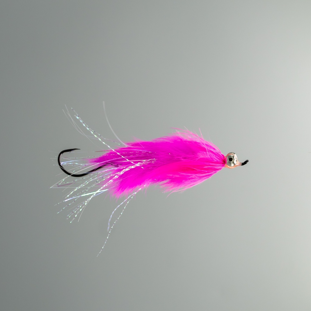 NEPTUNE FLIES - Articulated Hareball Leech - Bubblegum