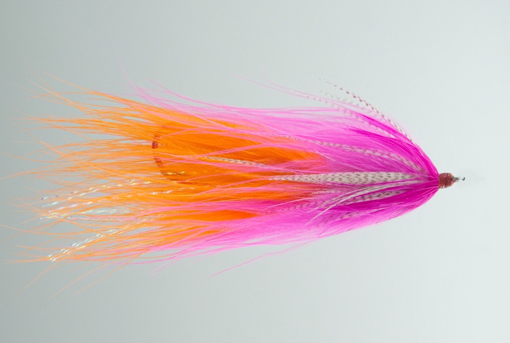 NEPTUNE FLIES - River Rat Squid - Pink & Orange