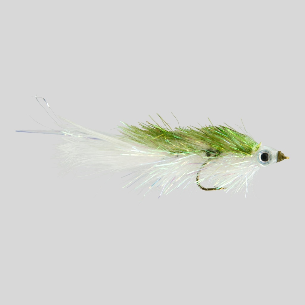 Shimmering Minnow - Olive & White