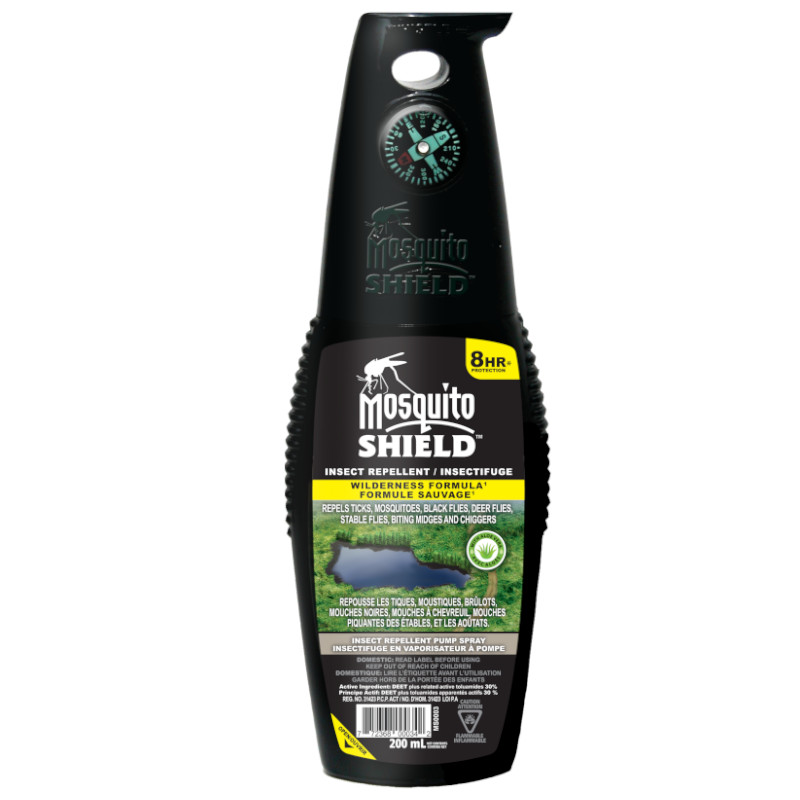 MOSQUITO SHIELD - WILDERNESS FORMULA-8hr. 200ml PUMP (30% DEET)