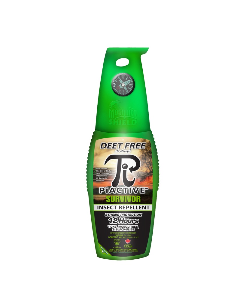 MOSQUITO SHIELD - SURVIVOR 100% DEET FREE 12HR