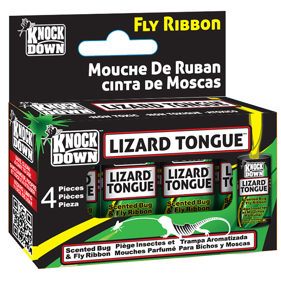 KNOCK DOWN - LIZARD TONGUE FLY RIBBON (4pk) WITH DISPLAY