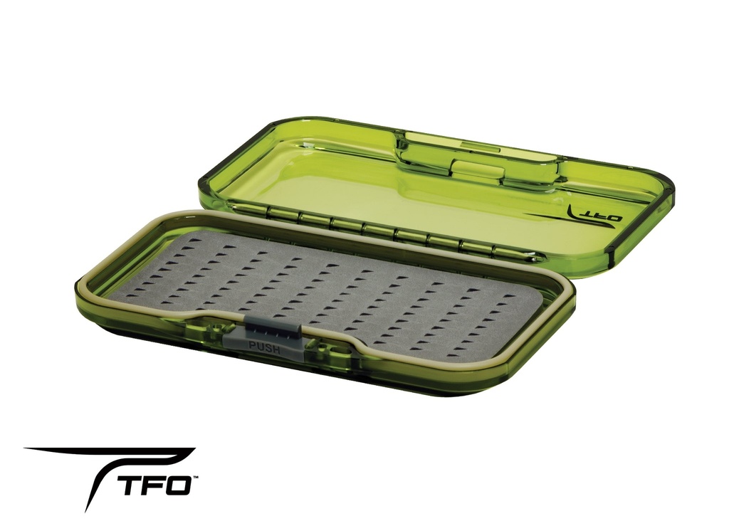 TFO -  Single-side Waterproof Olive Fly Box -Triangle Slit Foam