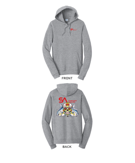 SCIENTIFIC ANGLERS -  PERMIT SKULL KEENE HOODIE ATHLETIC GREY