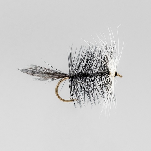 [006-40208] NEPTUNE FLIES - Black Bivisible (DRY)