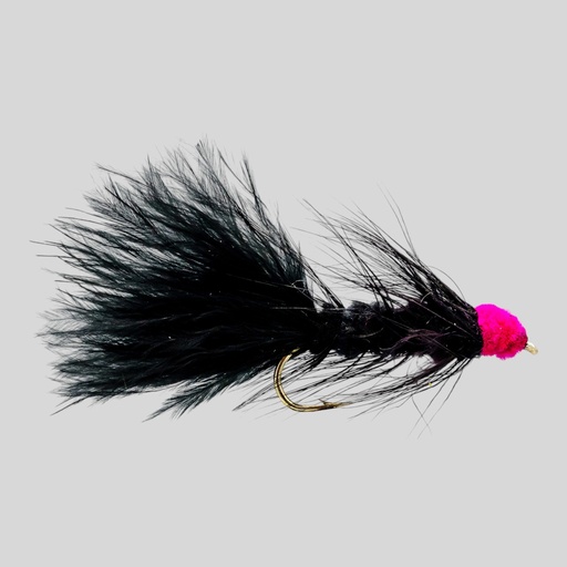 Black Egg Sucking Leech Woolly Bugger (STREAMER)
