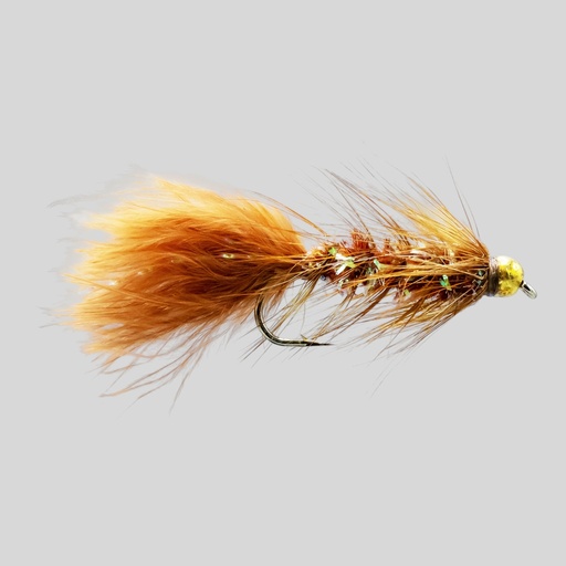 Bead Head Crystal Bugger Brown (STREAMER)