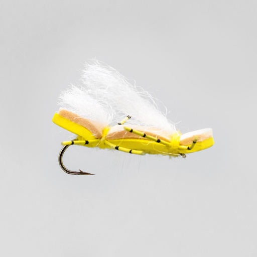 NEPTUNE FLIES - Chubby Tchernobyl Stonefly Yellow / White Wing