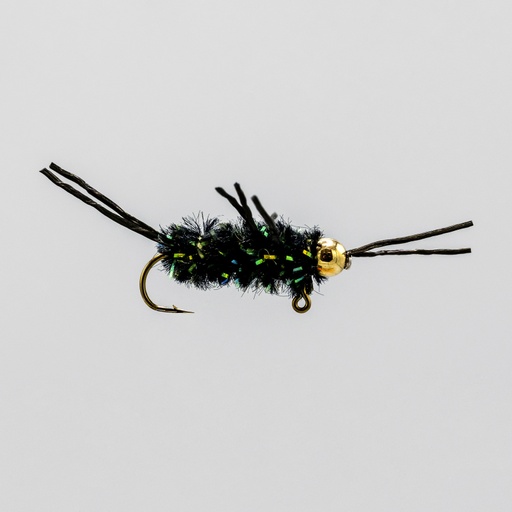 NEPTUNE FLIES - Balance Pat's Rubber Legs Crystal Black