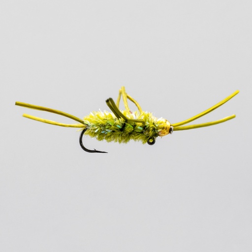 NEPTUNE FLIES - Balance Pat's Rubber Legs Crystal Olive