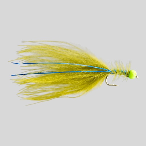 olive damsel Fl green bead