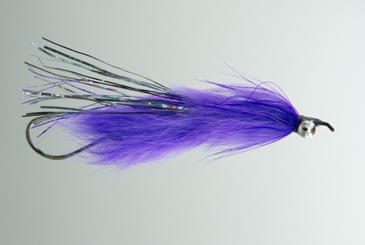 [077-10202] NEPTUNE FLIES - Articulated Hareball Leech - Purple