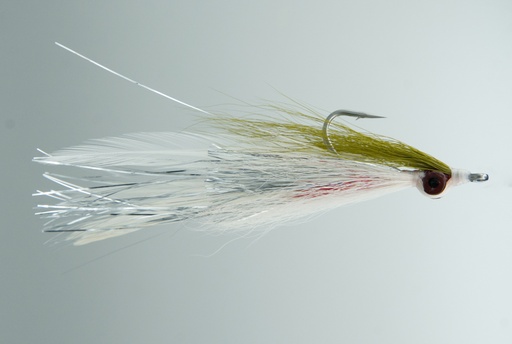 [094-20720] NEPTUNE FLIES - Half & Half - Olive & White