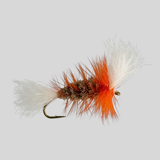 Brown Salmon Bomber Orange Hackle