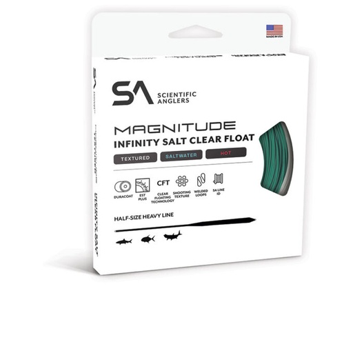 SCIENTIFIC ANGLERS - MAGNITUDE TEXTURED INFINITY SALT 12' CLEAR FLOAT TIP
