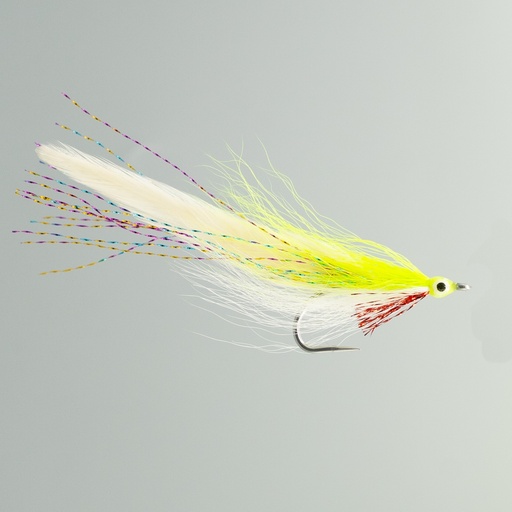 [094-21820] NEPTUNE FLIES - Deceiver - Chartreuse and White