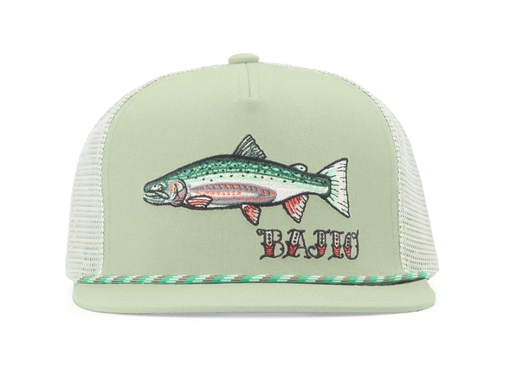 [STEELHEADTFB] BAJIO - Steelhead Flat Brim Twill Trucker Hat